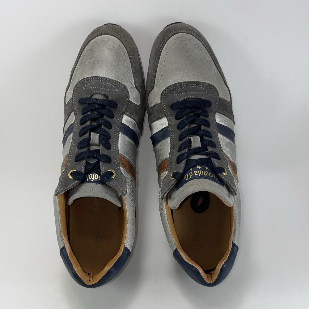 Pantofola d’Oro Rizza Low Trainers Mens Size 12, EU 45 Gray Blue Leather Suede - Picture 6 of 10